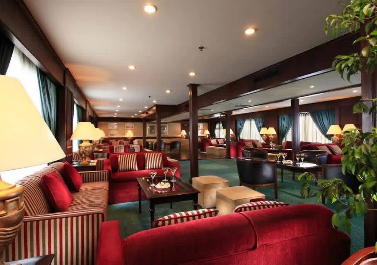 Lounge aboard the JAZ Helio Nile Cruise Nile cruise